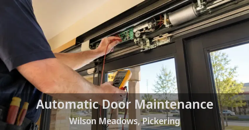 Automatic Door Maintenance Wilson Meadows, Pickering - ON