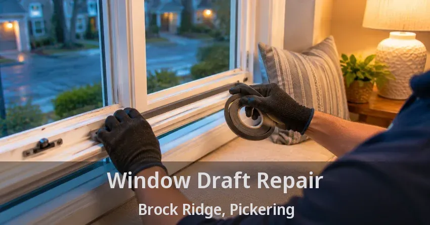 Window Draft Repair Brock Ridge, Pickering - ON