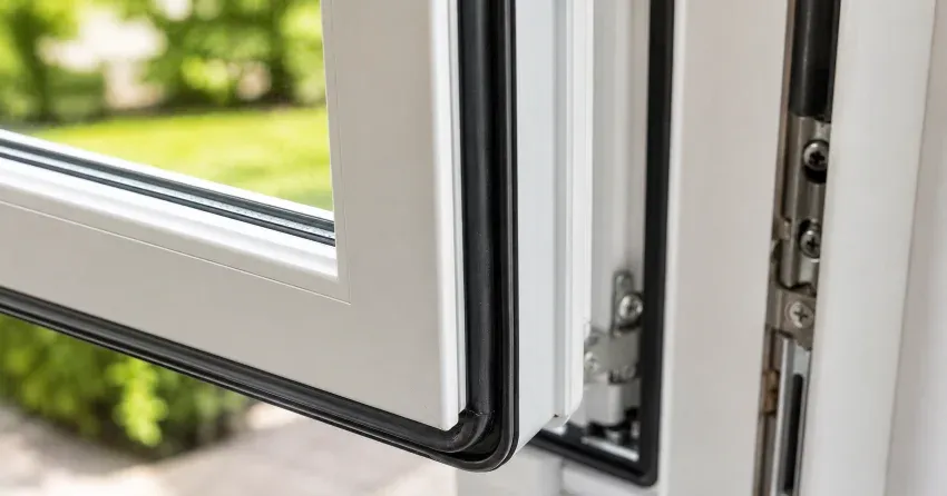 casement window cranked fully open in a Kinsale, Pickering home