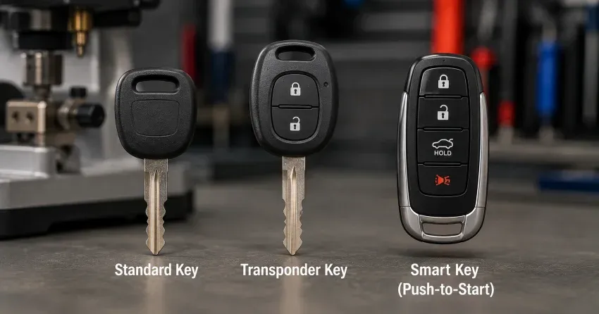 technician cutting a transponder ignition key in Amberlea, Pickering