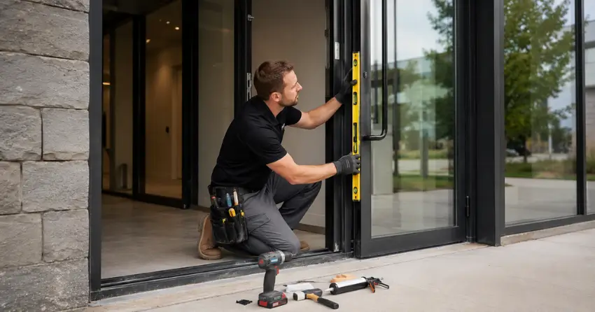 commercial glass door frame installation Highbush, Pickering
