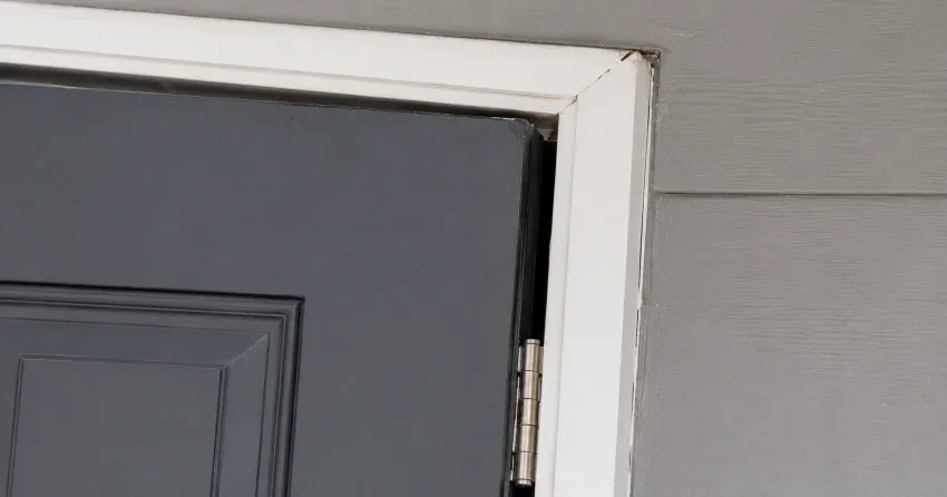 technician tightening a loose door hinge in Kinsale, Pickering