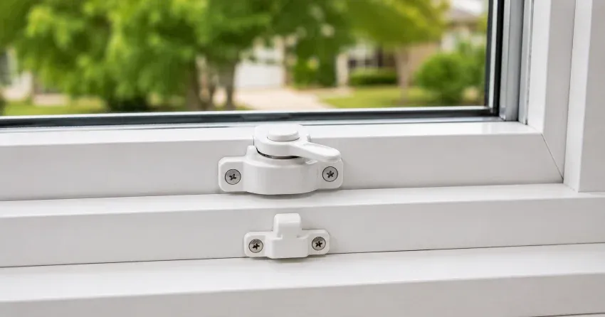 technician installing new window latch hardware in Pickering